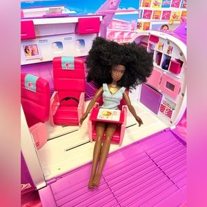 Barbie Glamour Jet Airplane Two NEW Naturalistas Dolls Included 44 Pieces Total